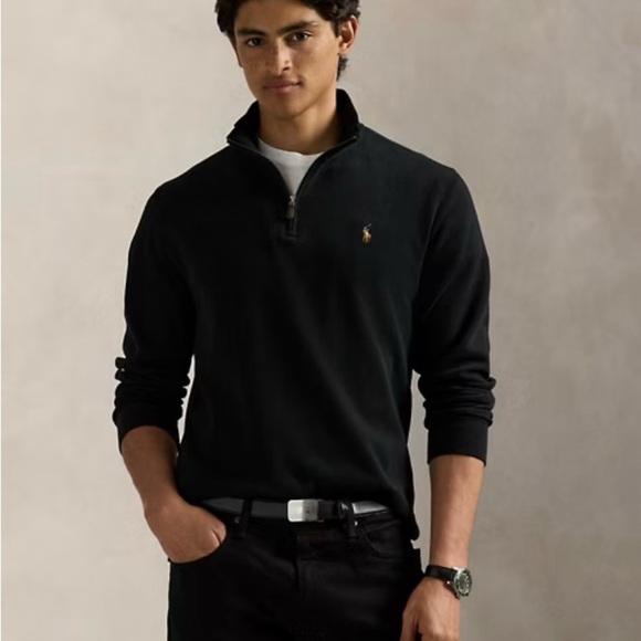 Polo Ralph Lauren Estate-Rib Quarter-Zip Pullover Size XL - Picture 1 of 13